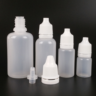 Liquid Dropper Bottles With Black Or White Cap (Pack of 100)