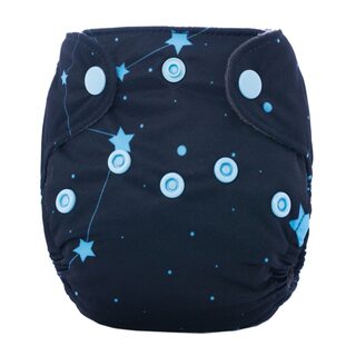 Newborn/Premature Reusable Charcoal Bamboo Nappy With Snap Buttons