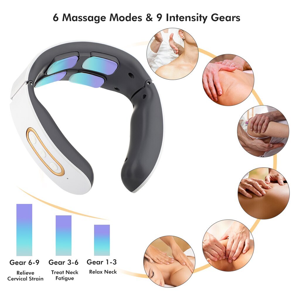 Portable Neck Massager With Heat Control