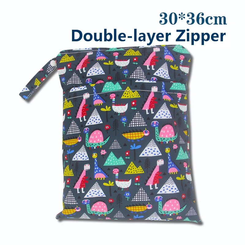 Waterproof Baby Wet Bags For Nappy Storage In Cute Design