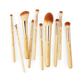 Jessup Professional Bamboo Makeup Kit With Foundation, Powder, Blush, Eye & Shader Brushes 10 pcs