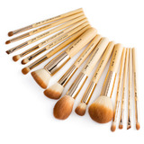 Jessup Professional Bamboo Makeup Kit With Foundation, Powder, Blush, Eye & Shader Brushes 15 pcs