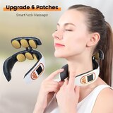 6 Section Pulse Neck Massager With Heat Control and Patches