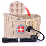 Lower Back Waist Decompression Support Brace With Air Pump (Beige)