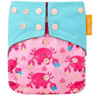 Reusable Charcoal Bamboo Cloth Nappies With Adjustable Snap Buttons