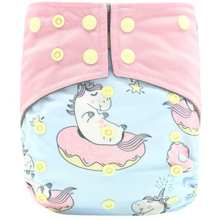 Reusable Charcoal Bamboo Cloth Nappies With Adjustable Snap Buttons