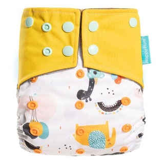 Reusable Charcoal Bamboo Cloth Nappies With Adjustable Snap Buttons
