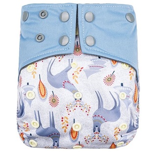 Reusable Charcoal Bamboo Cloth Nappies With Adjustable Snap Buttons