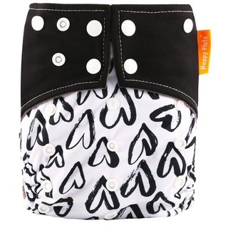 Reusable Charcoal Bamboo Cloth Nappies With Adjustable Snap Buttons