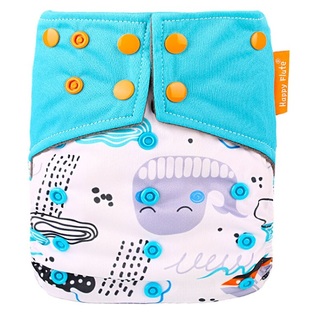 Reusable Charcoal Bamboo Cloth Nappies With Adjustable Snap Buttons