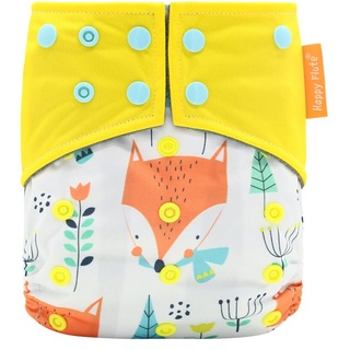 Reusable Charcoal Bamboo Cloth Nappies With Adjustable Snap Buttons
