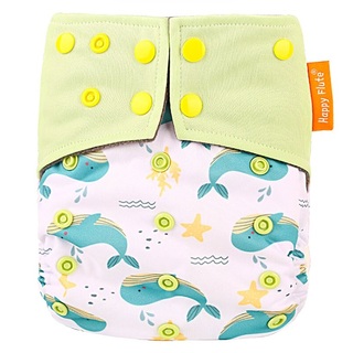Reusable Charcoal Bamboo Cloth Nappies With Adjustable Snap Buttons