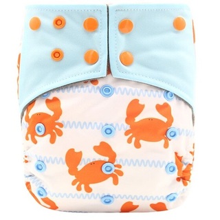 Reusable Charcoal Bamboo Cloth Nappies With Adjustable Snap Buttons