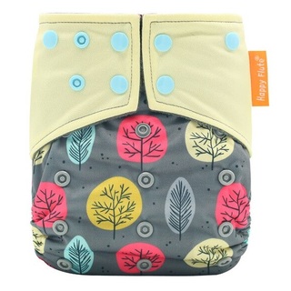 Reusable Charcoal Bamboo Cloth Nappies With Adjustable Snap Buttons