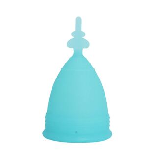 Reusable Soft Silicone Menstrual Cup [Small Blue]