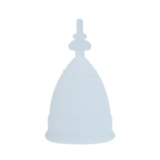 Reusable Soft Silicone Menstrual Cup [Large White]