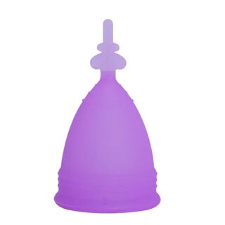 Reusable Soft Silicone Menstrual Cup [Large Purple]