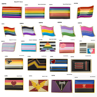 LGBTQIA+ Community Flag Pin Badges