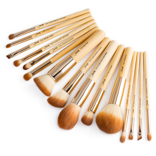 Jessup Professional Bamboo Makeup Kit With Foundation, Powder, Blush, Eye & Shader Brushes 15 pcs