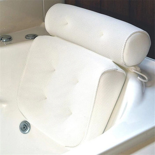 Ergonomic Spa Bath Pillow With Suction Cups