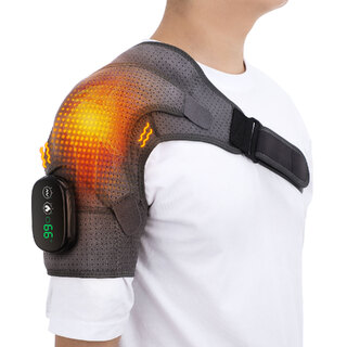 Vibrating Shoulder Massager Brace With Thermal Control