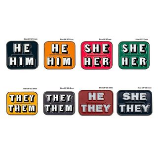 Pronoun Pin Badges