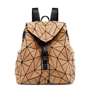Geometric Eco Friendly Cork Backpack (Large)