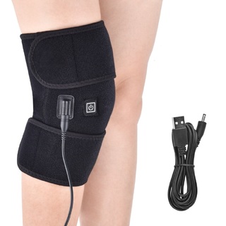 Black Knee Compression Brace With Heating Function
