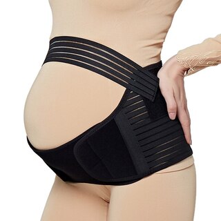 Pregnancy & Postpartum Belly & Back Brace Support - 2XL Black
