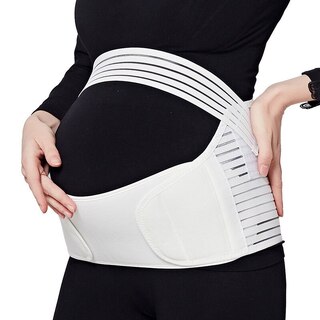Pregnancy & Postpartum Belly & Back Brace Support - Large White