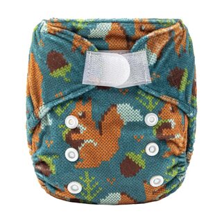 Newborn/Premature Reusable Charcoal Bamboo Nappy With Velcro & Snap Buttons