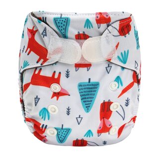 Newborn/Premature Reusable Charcoal Bamboo Nappy With Velcro & Snap Buttons