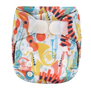 Newborn/Premature Reusable Charcoal Bamboo Nappy With Velcro & Snap Buttons