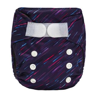 Newborn/Premature Reusable Charcoal Bamboo Nappy With Velcro & Snap Buttons