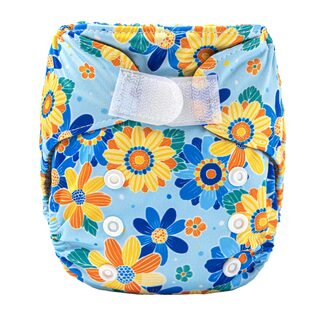Newborn/Premature Reusable Charcoal Bamboo Nappy With Velcro & Snap Buttons