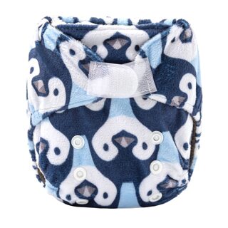 Newborn/Premature Reusable Charcoal Bamboo Nappy With Velcro & Snap Buttons