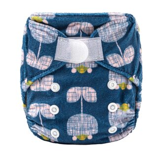 Newborn/Premature Reusable Charcoal Bamboo Nappy With Velcro & Snap Buttons