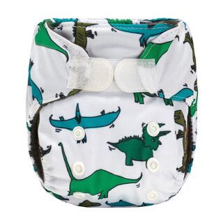 Newborn/Premature Reusable Charcoal Bamboo Nappy With Velcro & Snap Buttons