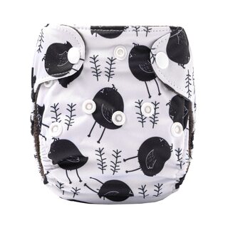 Newborn/Premature Reusable Charcoal Bamboo Nappy With Snap Buttons