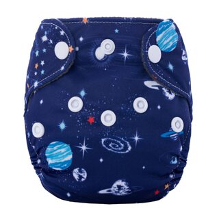 Newborn/Premature Reusable Charcoal Bamboo Nappy With Snap Buttons
