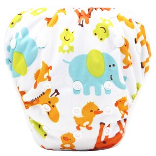 Reusable Swimming Baby Nappy With Adjustable Snap Buttons