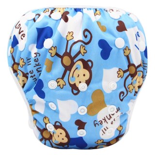 Reusable Swimming Baby Nappy With Adjustable Snap Buttons
