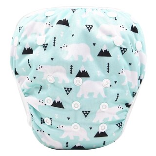 Reusable Swimming Baby Nappy With Adjustable Snap Buttons