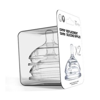 2X Replacement Teat For Comotomo Squeezable Silicone Baby Bottle 