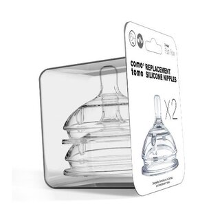 2X Replacement Teat For Comotomo Squeezable Silicone Baby Bottle
