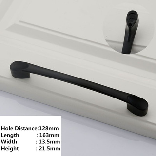 Stylish Matte Black Handles For Kitchen, Doors Or Bathroom (Design 2) [Length: 17cm]