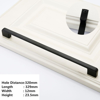 Stylish Matte Black Handles For Kitchen, Doors Or Bathroom (Design 2) [Length: 33cm]