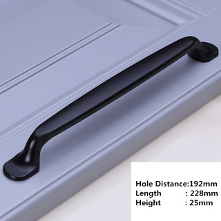 Stylish Matte Black Handles For Kitchen, Doors Or Bathroom (Design 6) [Length: 21cm]