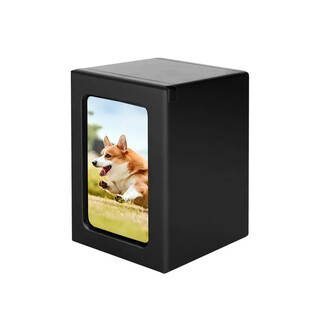 Wooden Mahogany Veneer Photo Cremation Urn (Medium)