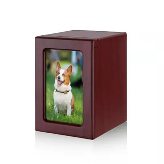 Wooden Veneer Photo Cremation Urn